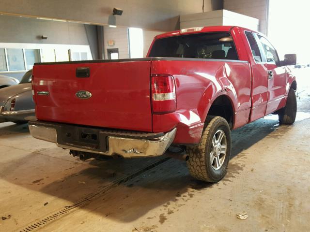 1FTRX14W36NB66743 - 2006 FORD F150 RED photo 4