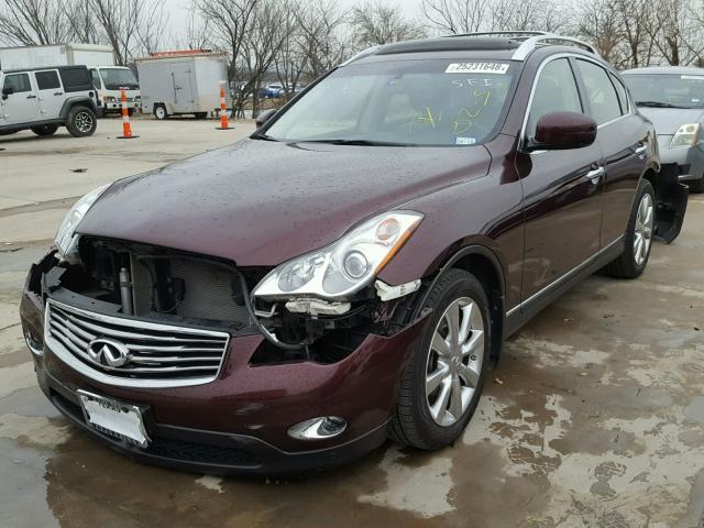 JN1AJ0HR9CM450895 - 2012 INFINITI EX35 BASE MAROON photo 2