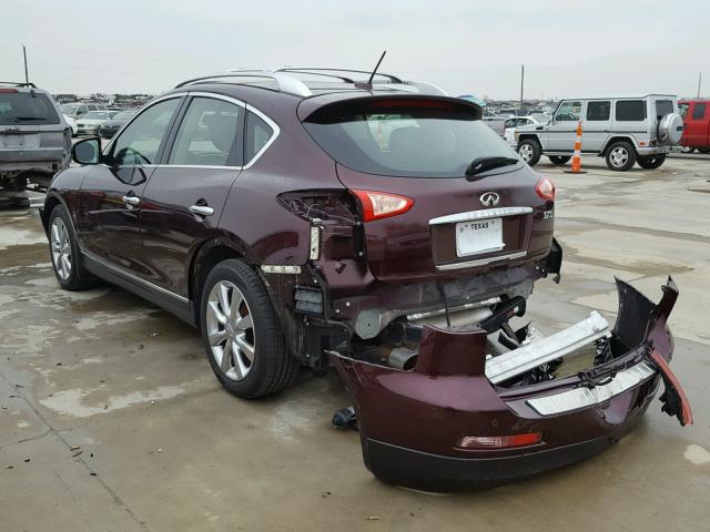 JN1AJ0HR9CM450895 - 2012 INFINITI EX35 BASE MAROON photo 3