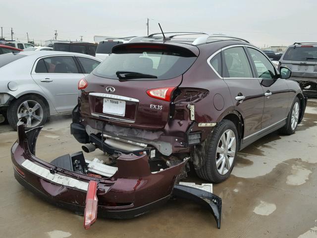 JN1AJ0HR9CM450895 - 2012 INFINITI EX35 BASE MAROON photo 4