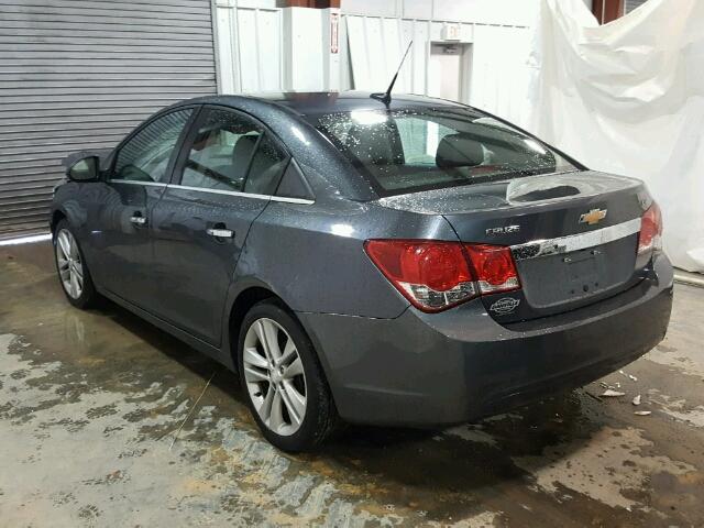 1G1PG5SB3D7108656 - 2013 CHEVROLET CRUZE LTZ GRAY photo 3