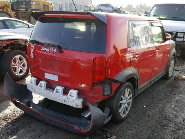 JTLKE50E691096845 - 2009 TOYOTA SCION XB RED photo 4