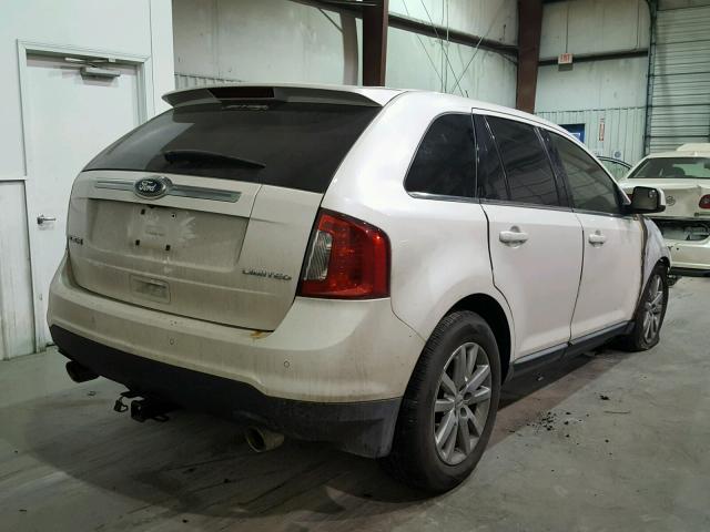 2FMDK3KC6BBA77859 - 2011 FORD EDGE LIMIT WHITE photo 4