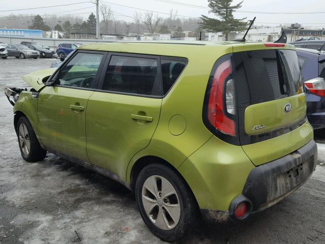 KNDJN2A29E7043591 - 2014 KIA SOUL GREEN photo 3