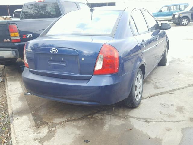 KMHCN46C48U224668 - 2008 HYUNDAI ACCENT GLS BLUE photo 4