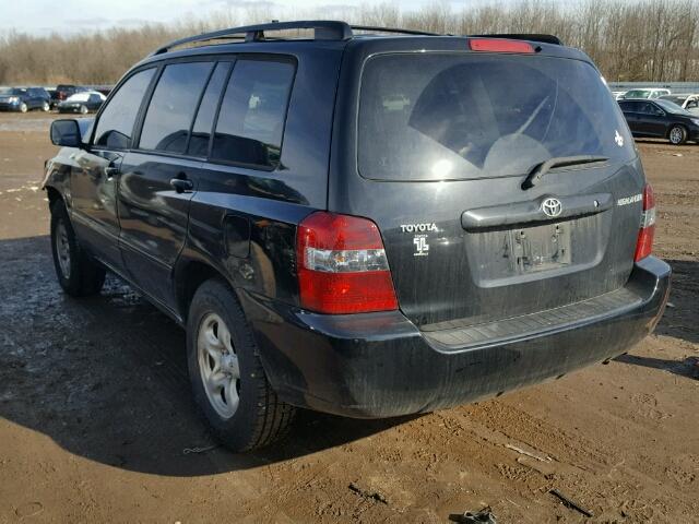 JTEGD21AX50125712 - 2005 TOYOTA HIGHLANDER BLACK photo 3