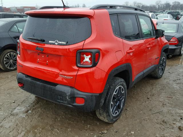 ZACCJBCT6FPB42190 - 2015 JEEP RENEGADE T RED photo 4