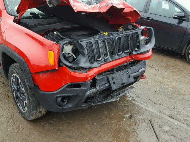 ZACCJBCT6FPB42190 - 2015 JEEP RENEGADE T RED photo 9