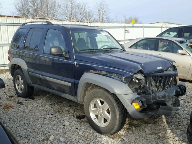 1J4GL48546W122311 - 2006 JEEP LIBERTY SP BLUE photo 1