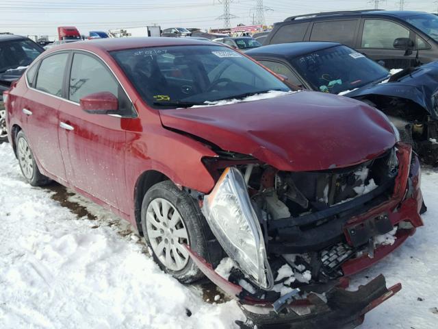 3N1AB7AP8DL687503 - 2013 NISSAN SENTRA S RED photo 1