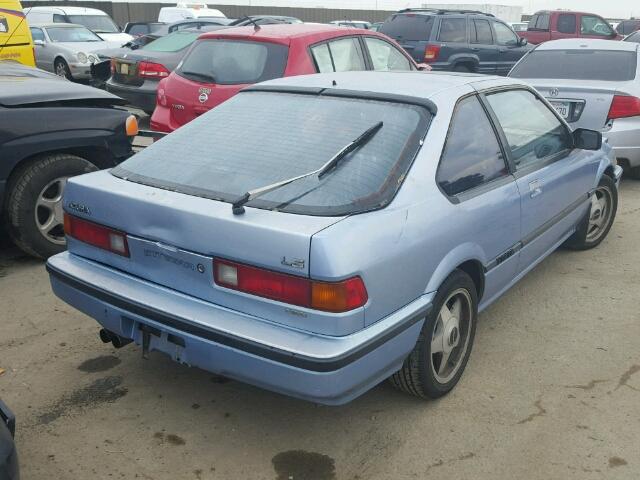 JH4DA3353KS020160 - 1989 ACURA INTEGRA LS BLUE photo 4