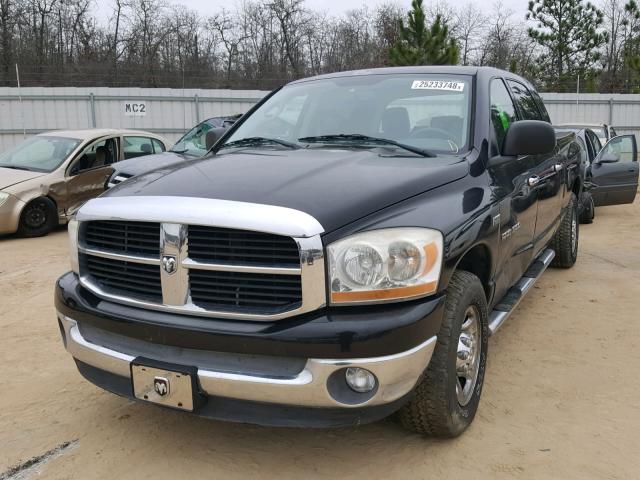 3D7KR19D46G158197 - 2006 DODGE RAM 1500 BLACK photo 2