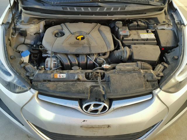 5NPDH4AE5EH521723 - 2014 HYUNDAI ELANTRA SE SILVER photo 7