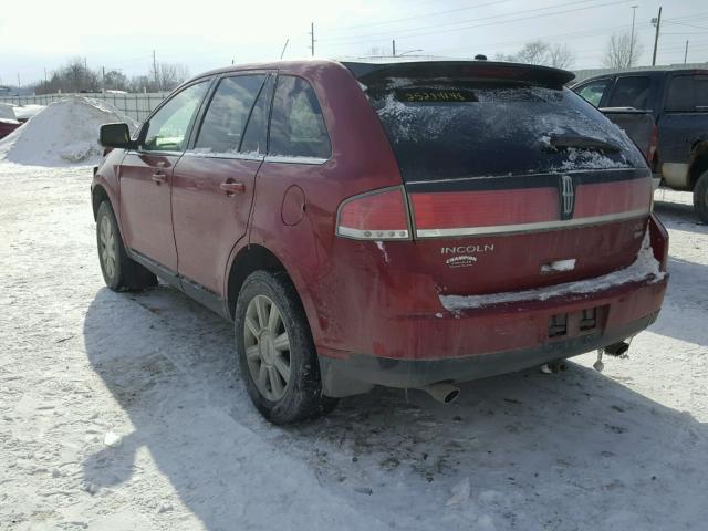 2LMDU88C28BJ11954 - 2008 LINCOLN MKX RED photo 3