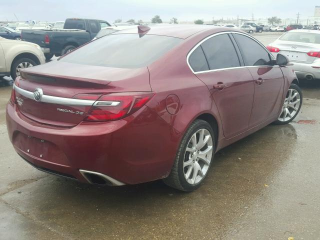 2G4GU5GX5G9207742 - 2016 BUICK REGAL GS RED photo 4