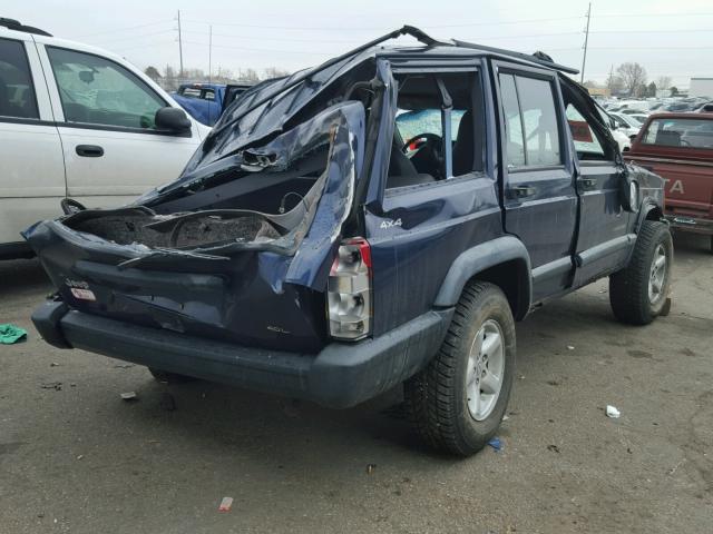 1J4FJ68S4VL540886 - 1997 JEEP CHEROKEE S BLUE photo 4