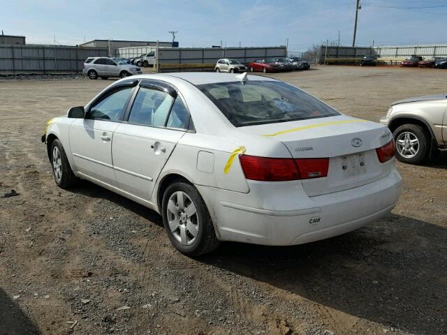 5NPET4AC2AH650952 - 2010 HYUNDAI SONATA GLS WHITE photo 3