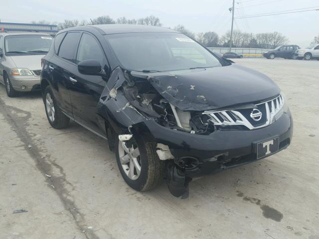 JN8AZ1MU9AW000594 - 2010 NISSAN MURANO S BLACK photo 1