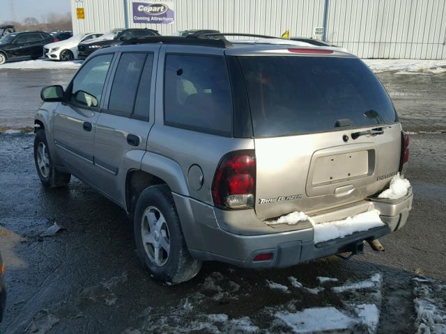 1GNDT13S022378250 - 2002 CHEVROLET TRAILBLAZE GRAY photo 3