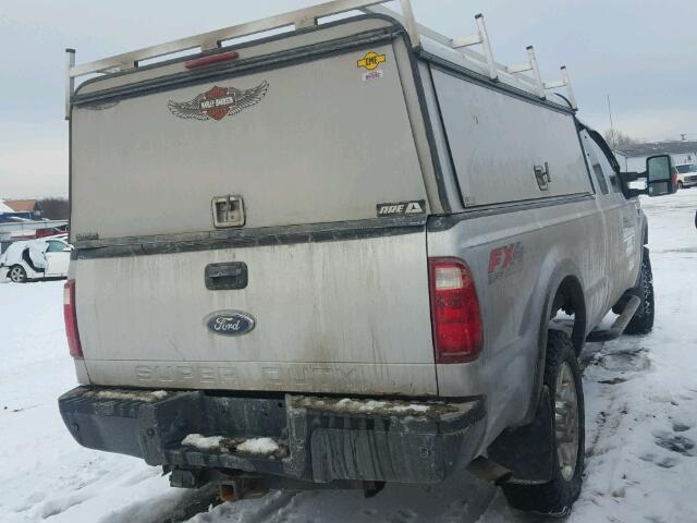 1FTWX31568EC25250 - 2008 FORD F350 SRW S SILVER photo 4