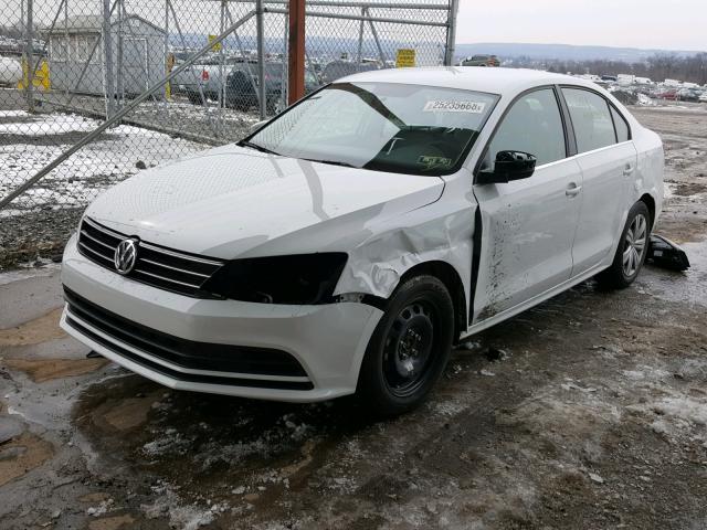 3VW2B7AJ4HM403570 - 2017 VOLKSWAGEN JETTA S WHITE photo 2