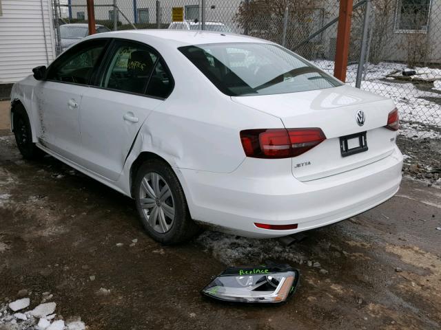 3VW2B7AJ4HM403570 - 2017 VOLKSWAGEN JETTA S 白色 照片 3