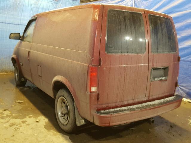 1GCDM15Z2LB176382 - 1990 CHEVROLET ASTRO RED photo 3