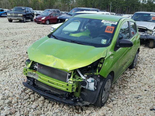 KL8CB6SA5GC568777 - 2016 CHEVROLET SPARK LS GREEN photo 2