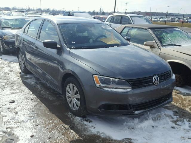 3VW2K7AJ2CM421137 - 2012 VOLKSWAGEN JETTA BASE GRAY photo 1