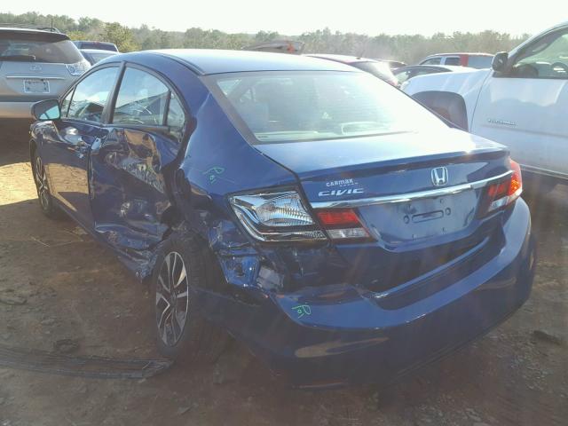 19XFB2F84EE067082 - 2014 HONDA CIVIC EX ლურჯი ფოტო 3