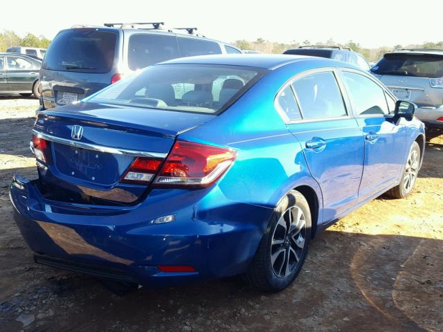 19XFB2F84EE067082 - 2014 HONDA CIVIC EX BLUE photo 4