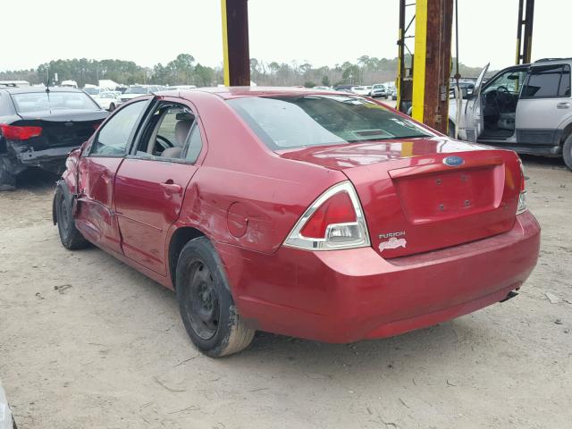 3FAHP06Z87R101632 - 2007 FORD FUSION S RED photo 3