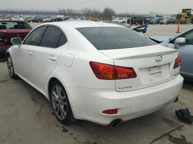 JTHBK262172039037 - 2007 LEXUS IS 250 WHITE photo 3