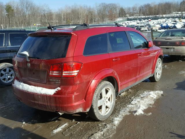 3D4PH5FV3AT107350 - 2010 DODGE JOURNEY SX RED photo 4