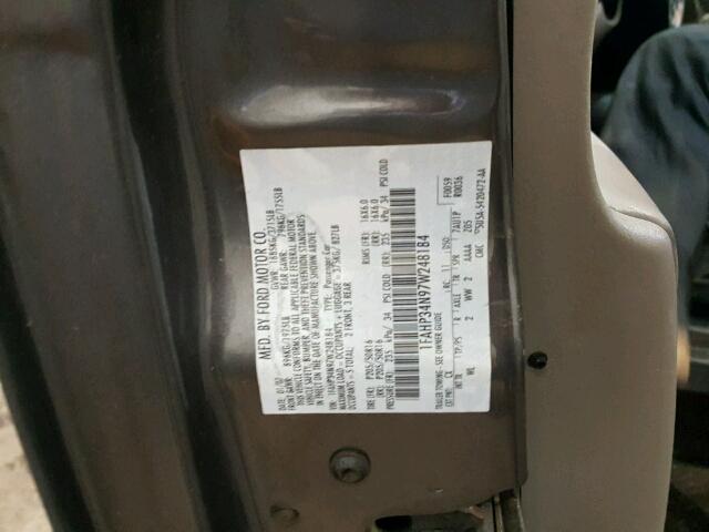 1FAHP34N97W248184 - 2007 FORD FOCUS ZX4 GRAY photo 10