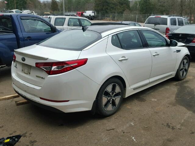 KNAGM4AD0D5055274 - 2013 KIA OPTIMA HYB WHITE photo 4