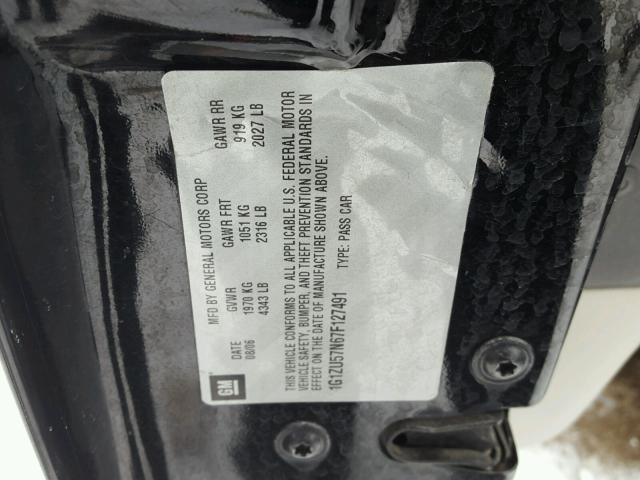 1G1ZU57N67F127491 - 2007 CHEVROLET MALIBU LTZ შავი ფოტო 10