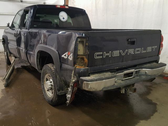 1GCHK29U47E186122 - 2007 CHEVROLET SILVERADO BLACK photo 3