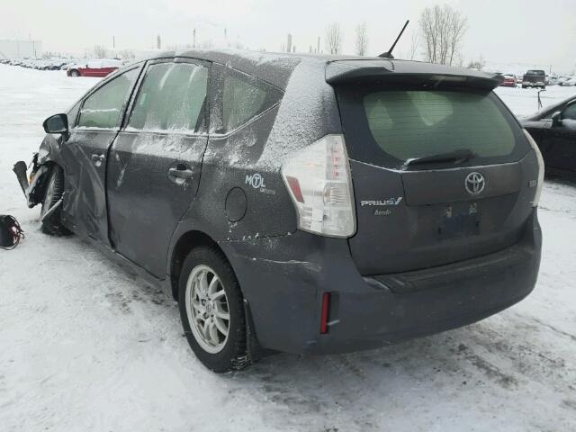 JTDZN3EU8EJ005356 - 2014 TOYOTA PRIUS V GRAY photo 3