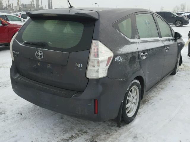 JTDZN3EU8EJ005356 - 2014 TOYOTA PRIUS V GRAY photo 4