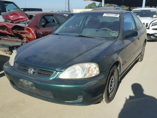 1HGEJ8245YL075239 - 2000 HONDA CIVIC EX GREEN photo 2