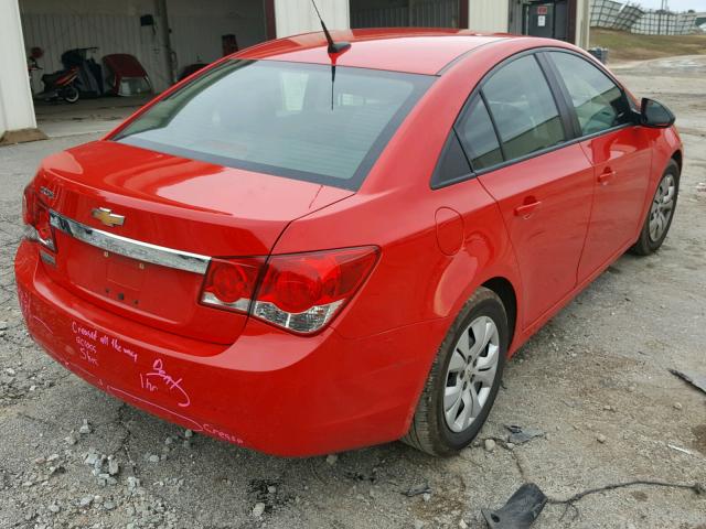 1G1PA5SH3E7449627 - 2014 CHEVROLET CRUZE LS RED photo 4