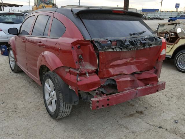 1B3CB3HA0AD616055 - 2010 DODGE CALIBER MA RED photo 3