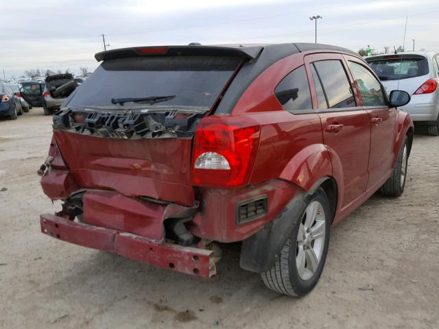 1B3CB3HA0AD616055 - 2010 DODGE CALIBER MA RED photo 4