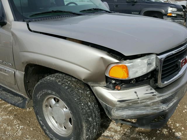 1GKEK13Z53J185696 - 2003 GMC YUKON TAN photo 9