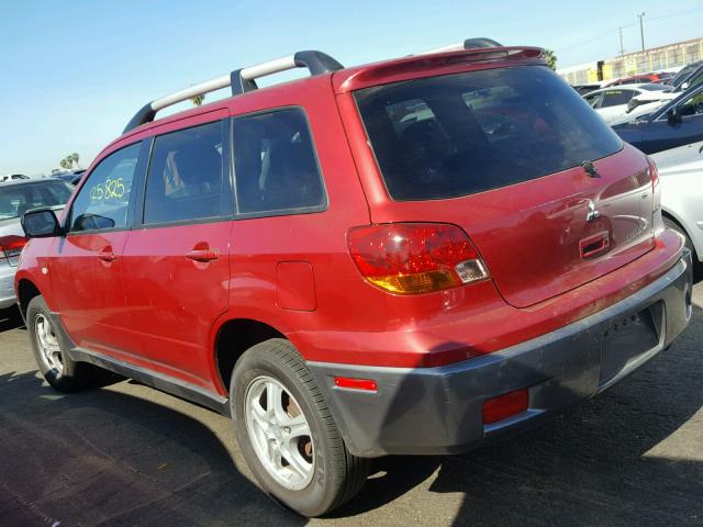 JA4LX31F24U048024 - 2004 MITSUBISHI OUTLANDER RED photo 3