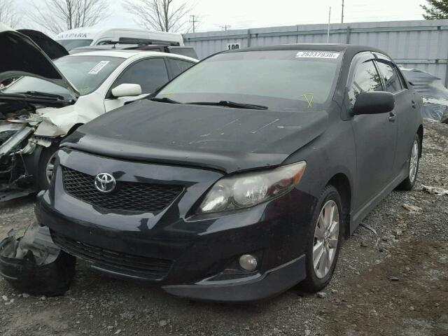 2T1BU4EE9AC299875 - 2010 TOYOTA COROLLA BA BLACK photo 2