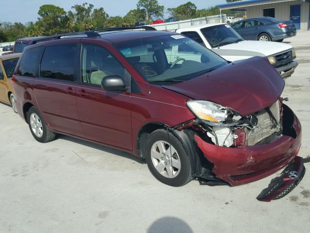 5TDKK4CCXAS319307 - 2010 TOYOTA SIENNA CE BURGUNDY photo 1