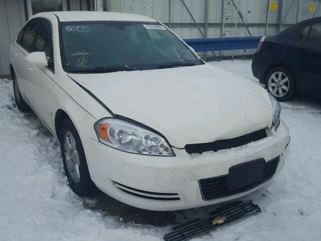 2G1WT58N379295764 - 2007 CHEVROLET IMPALA LT WHITE photo 1