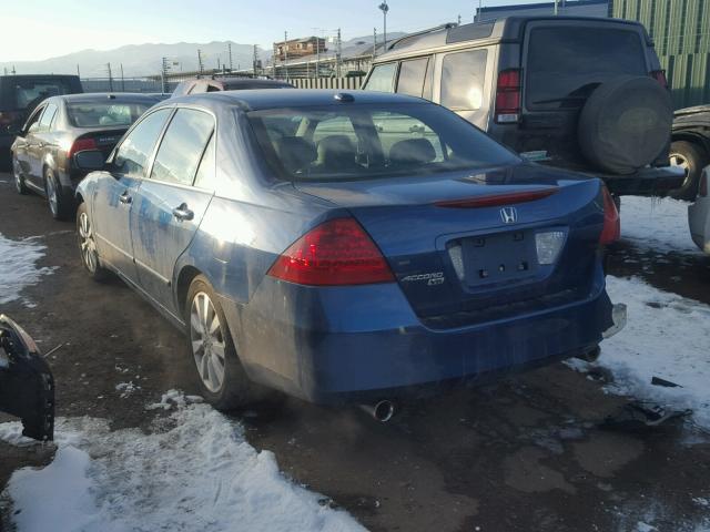 1HGCM66506A031681 - 2006 HONDA ACCORD EX BLUE photo 3